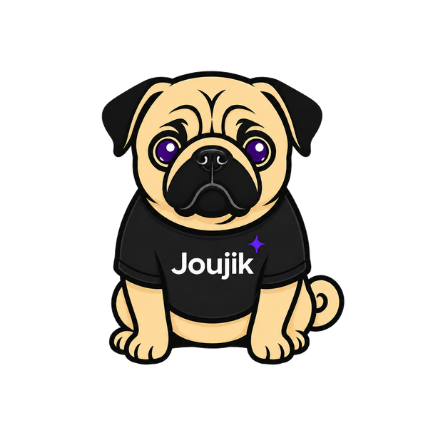 The Joujik pug mascot